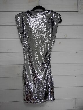 H&M Silver Sequin Bodycon Dress - Women